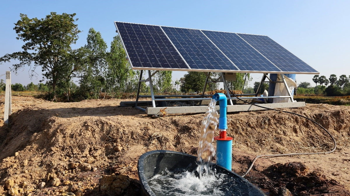 Solar-powered water pump deployment